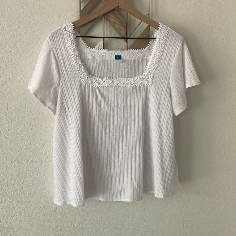 Old Navy linen blend baby doll tee